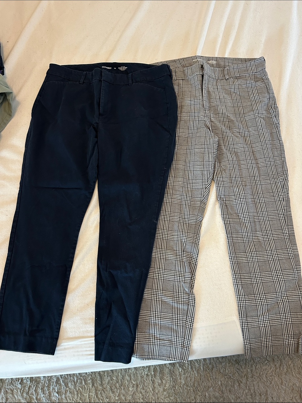 Old Navy Women’s Navy Chinos & Gray Plaid Dress Pants